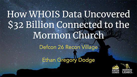 How WHOIS Data Uncovered $32 Billion Connected to the Mormon Church